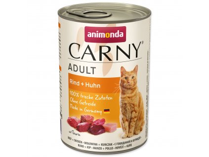ANIMONDA Carny Adult konzerva pro kočky hovězí a kuřecí 400g