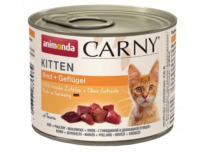 ANIMONDA Carny Kitten konzerva pro kočky hovězí a drůbeží 200g