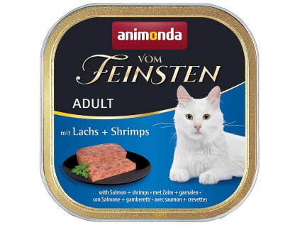 ANIMONDA Vom Feinsten Adult paštika pro kočky losos a krevety 100g