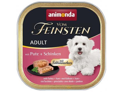 ANIMONDA Vom Feinsten Adult Light Lunch paštika pro psy krůta a šunka 150g