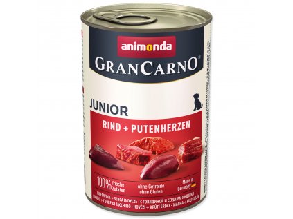 ANIMONDA GranCarno Junior hovězí a krůtí srdce 400g