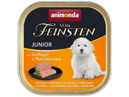 ANIMONDA Vom Feinsten Junior paštika pro psy drůbeží a krůtí srdce 150g