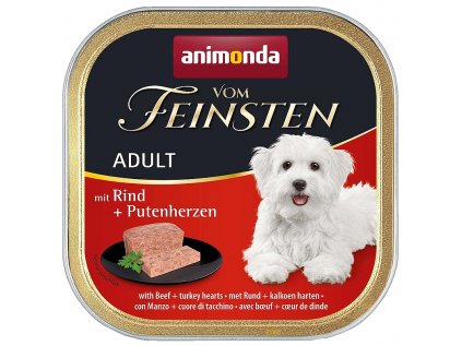 ANIMONDA Vom Feinsten Adult paštika pro psy hovězí a krůtí srdce 150g