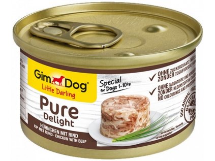 GIMDOG PURE DELIGHT kuře s hovězím 85g