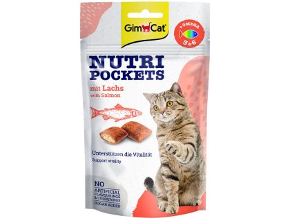 GIMCAT Nutri Pockets s lososem  60 g