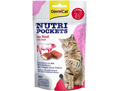 GIMCAT Nutri Pockets s hovězím 60 g