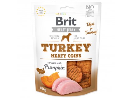 Brit Jerky Turkey Meaty Coins 80g