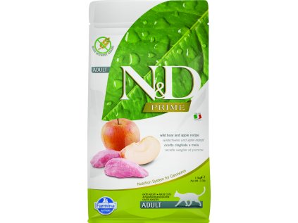 N&D PRIME CAT Adult Boar & Apple 1,5kg