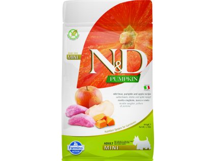 N&D Pumpkin DOG Adult Mini Boar & Apple 800g