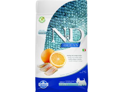 N&D OCEAN DOG Adult Mini Herring & Orange 800g