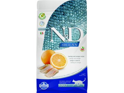 N&D OCEAN CAT Adult Herring & Orange 1,5kg