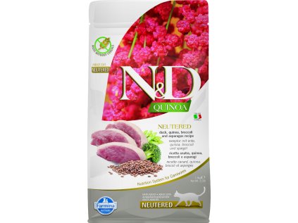 N&D Quinoa CAT Neutered Duck &Broccoli&Asparagus 1,5kg