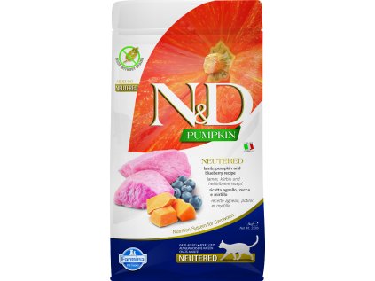 N&D Pumpkin CAT Neutered Lamb & Blueberry 1,5kg