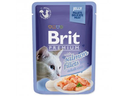 Brit Premium Cat D Fillets in Jelly with Salmon 85g