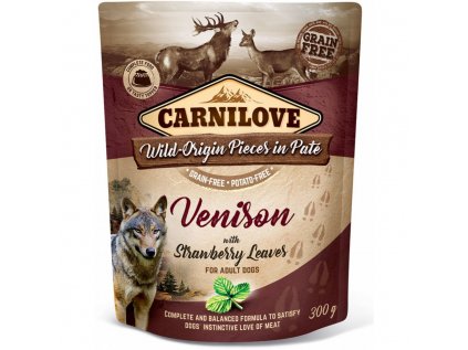 Carnilove Dog Pouch Paté Venison & Strawberry 300g