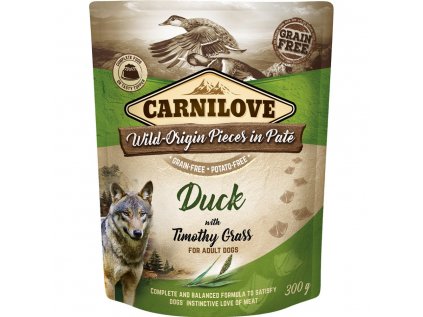 Carnilove Dog Pouch Paté Duck & Timothy Grass 300g