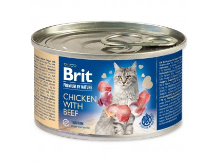 Brit Premium Cat by Nature konz Chicken&Beef 200g