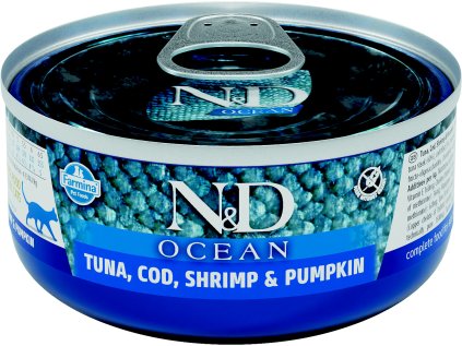 N&D CAT OCEAN Adult Tuna & Cod & Shrimp & Pumpkin 80g