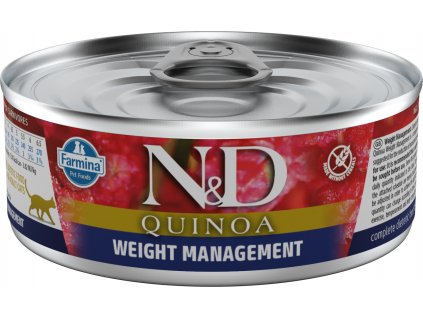 N&D CAT QUINOA Adult Weight Mnmgmt Lamb & Brocolli 80g