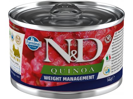 N&D DOG QUINOA Ad. Weight Mnmgmt Lamb&Brocolli Mini 140g