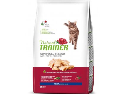 TRAINER Natural Cat Adult kuřecí 3kg