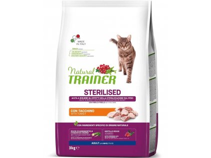 TRAINER Natural Cat Sterilised drůbeží 3kg