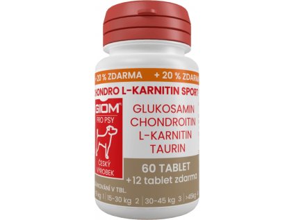 GIOM Chondro L-karnitin SPORT 60 tbl+20% zdarma