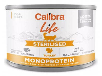 Calibra Cat Life  konz.Sterilised Turkey 200g