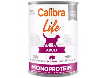 Calibra Dog Life  konz.Adult Wild boar with cran. 400g