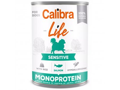 Calibra Dog Life  konz.Sensitive Salmon with rice 400g