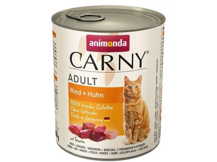 ANIMONDA Carny Adult konzerva pro kočky hovězí a kuřecí 800g