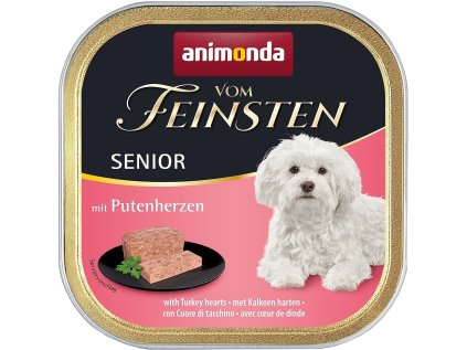 ANIMONDA Vom Feinsten Senior paštika pro psy krůtí srdíčka 150g