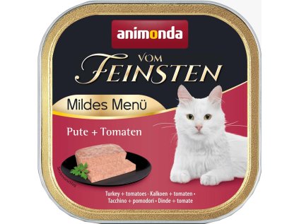 ANIMONDA Vom Feinsten MILDES MENU paštika pro kastrované kočky krůta a rajče 100g