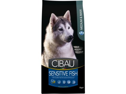 CIBAU Adult Sensitive Medium & Maxi Fish & Rice 12+2kg ZDARMA