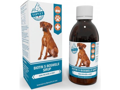 Biotin s boswelií sirup pro psy TOPVET 200ml