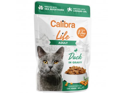 Calibra Cat Life kapsa Adult Duck in gravy 85g