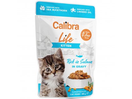 Calibra Cat Life kapsa Kitten Salmon in gravy 85g