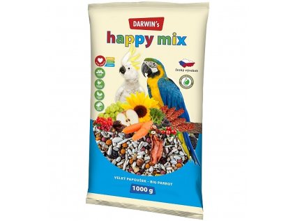 Darwin's Velký Papoušek Happy mix 1kg