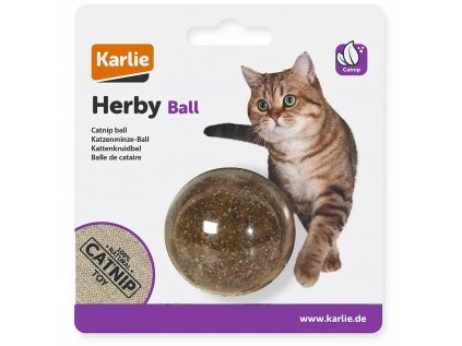 Karlie Hračka kočka Koule s šantou kočičí 5cm