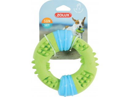 Hračka pes TPR SUNSET kroužek 15cm zelená Zolux