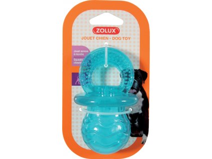 Hračka pes dudlík TPR POP PACIFIER 10cm tyrkys Zolux