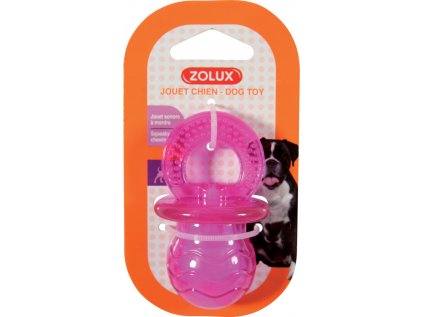 Hračka pes dudlík TPR POP PACIFIER 7cm růžová Zolux