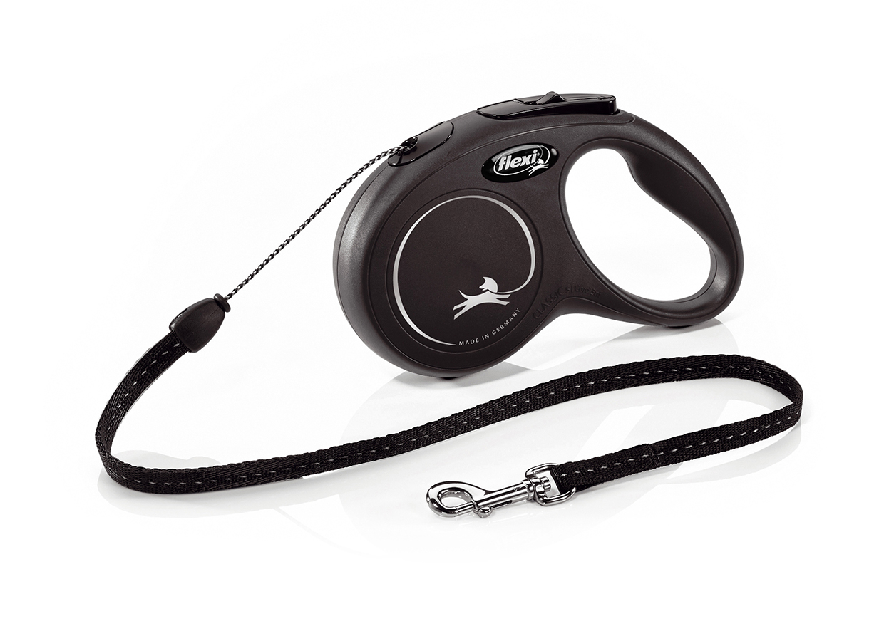 Vodítko Flexi New Classic S lanko 5m/12kg černá