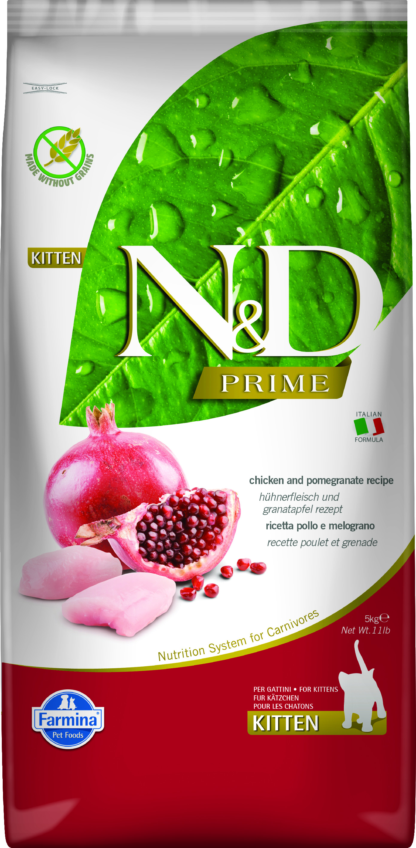 N&D PRIME CAT KITTEN Chicken & Pomegranate 5kg | ZooAqua, s.r.o
