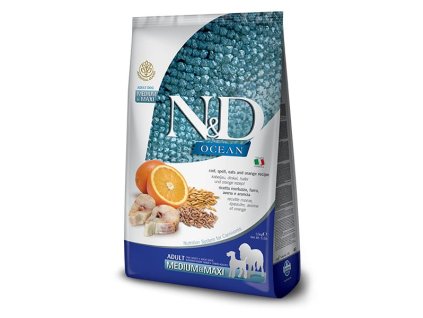 nd ocean dog lg adult m l codfish orange 25kg