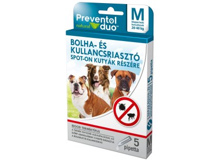 592843 PREVENTOL DUO bolha kullancs riaszto spot on kutyaknak M 20 40kg