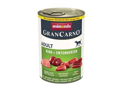GRANCARNO Adult – hovädzie, kačacie srdce 400g