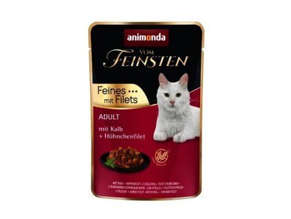 Vom Feinsten Adult FEINES m. Fillets – teľacie + kuracie filé, kapsička pre mačky 85g