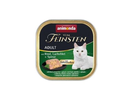 ANIMONDA paštéta ADULT - hovädzie, lososové filé + špenát pre mačky 100g