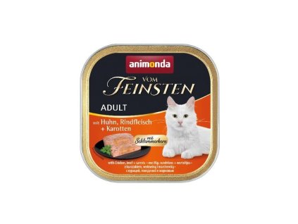ANIMONDA paštéta ADULT - kuracie, hovädzie mäso + mrkva pre mačky 100g